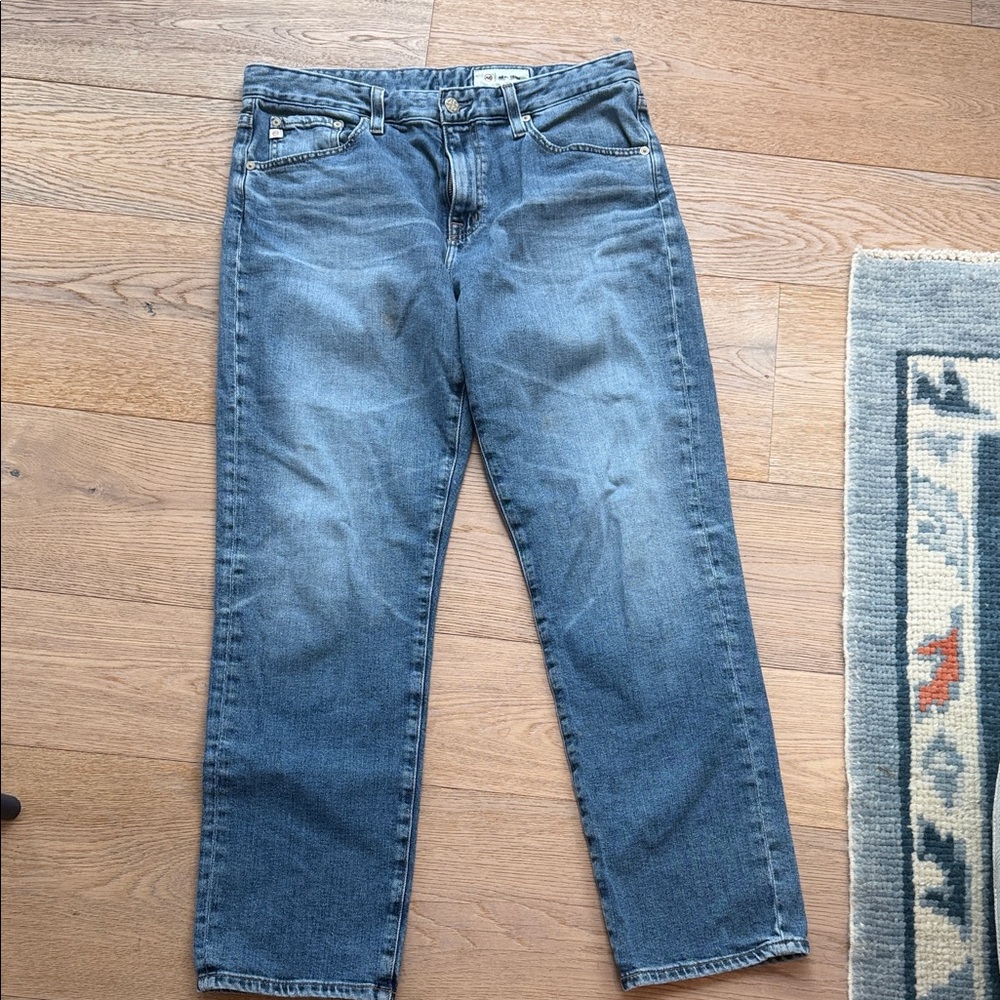 AG Adriano Goldschmied Straight Leg Blue Jeans